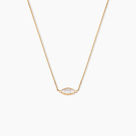 Collier Valentyne Plaque Or Jaune Oxyde De Zirconium - Colliers avec pierres Femme | Marc Orian