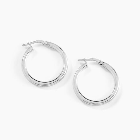 Créoles Argent Blanc Anne - Créoles Femme | Marc Orian