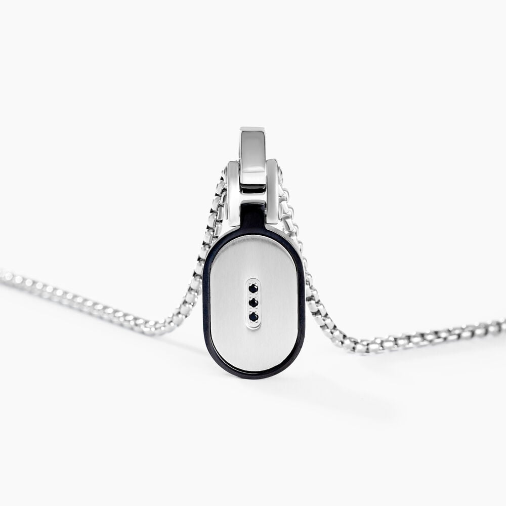 Collier Dax Acier Bicolore Oxyde De Zirconium - Colliers avec pierres Homme | Marc Orian