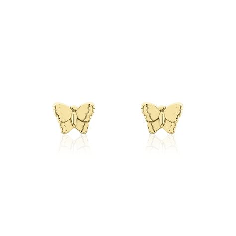 Boucles D'oreilles Puces Bartholomée Papillon Or Jaune - Puces Femme | Marc Orian