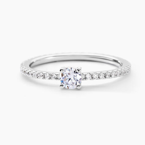 Bague Solitaire Ursi Argent Blanc Oxyde De Zirconium - Solitaires Femme | Marc Orian