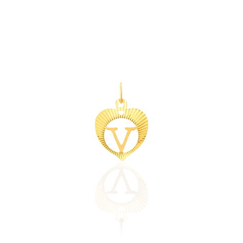 Pendentif Eudocie Coeur Lettre Or Jaune - Pendentifs Famille | Marc Orian