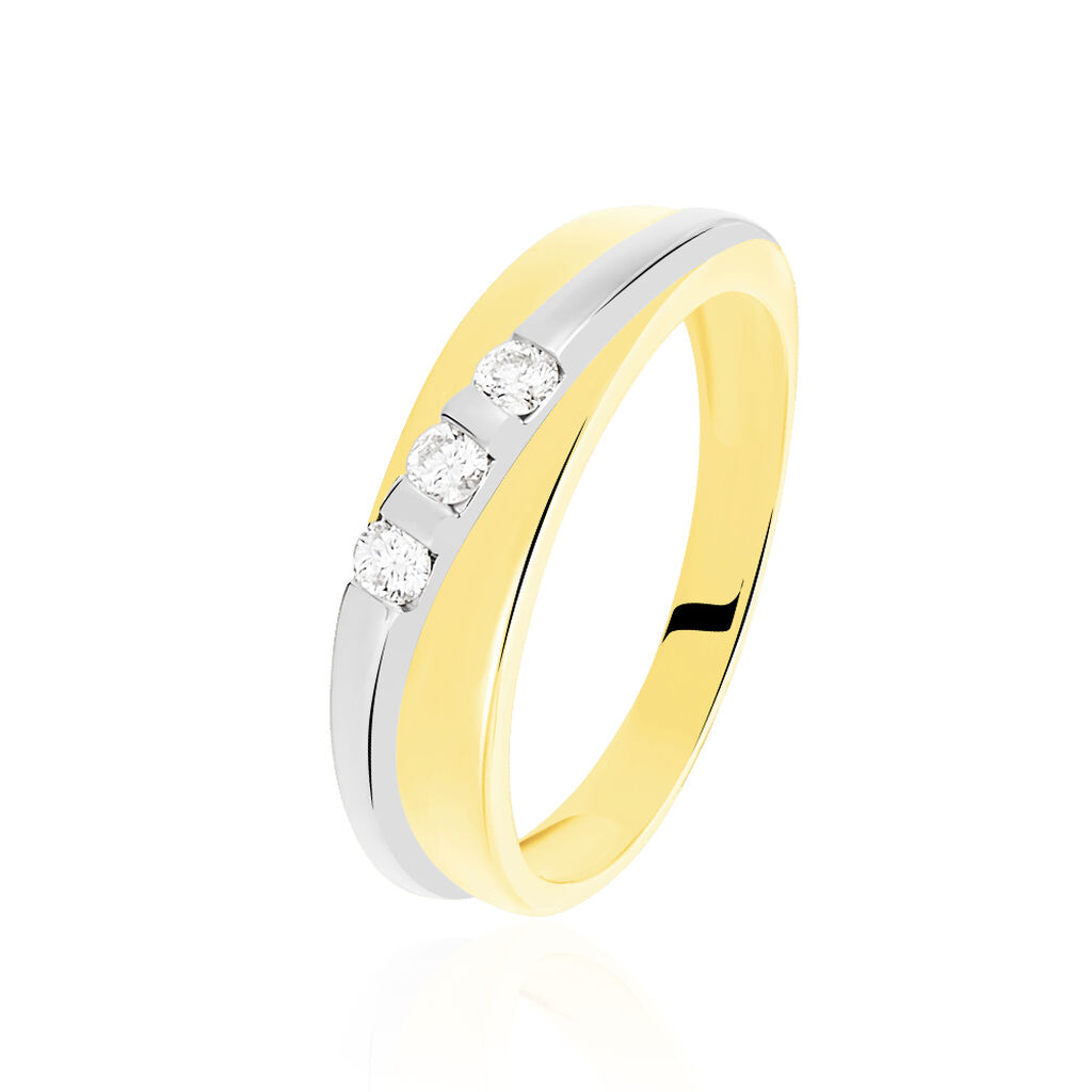 Bague Bryanna Or Bicolore Diamant - Bagues fian&ccedil;ailles Femme | Marc Orian