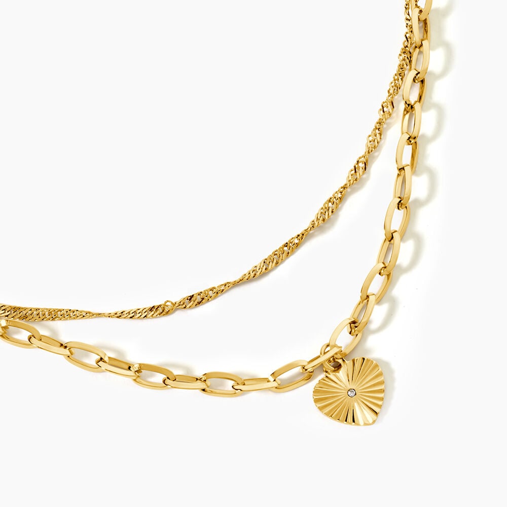 Collier Jani Acier Jaune Oxyde De Zirconium - Colliers avec pierres Femme | Marc Orian