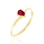 Bague Solitaire Goutte Or Jaune Rubis - Bagues vintage Femme | Marc Orian
