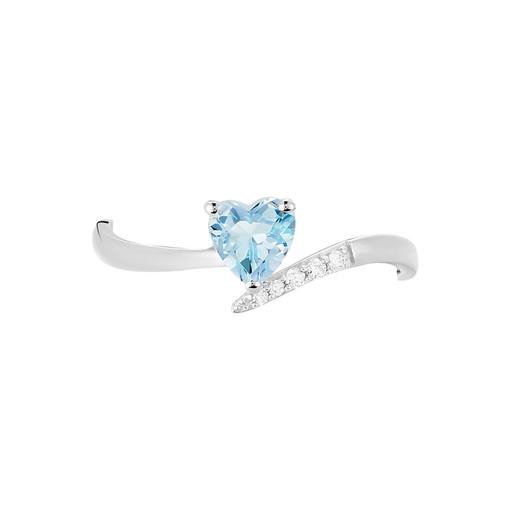 Bague Eva Or Blanc Topaze Et Oxyde De Zirconium - Bagues Femme | Marc Orian