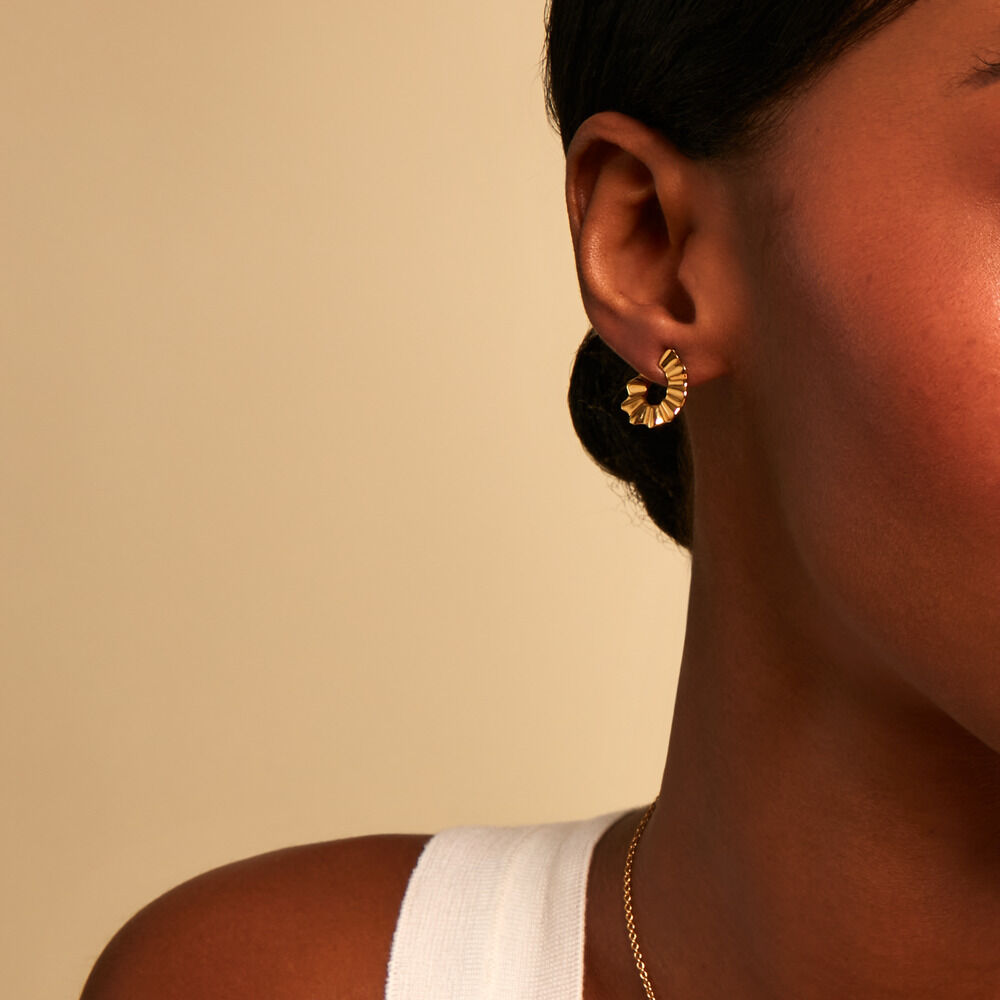 Boucles D'Oreilles Puces Soraia Plaqu&eacute; Or Jaune - Puces Femme | Marc Orian