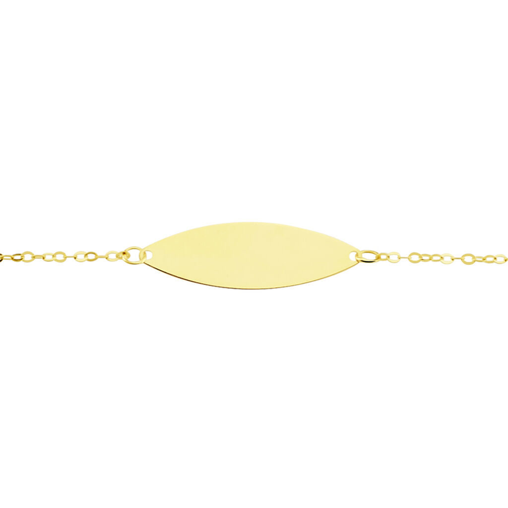 Bracelet Identité Gaspardine Maille Forçat Or Jaune - Gourmettes Enfant | Marc Orian