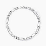 Bracelet Cameo Alternee 1/3 Or Blanc - Bracelets mailles Homme | Marc Orian