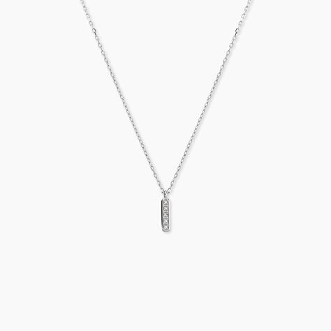 Collier Rosalin Blanc Diamant Blanc - Colliers avec pierres Femme | Marc Orian