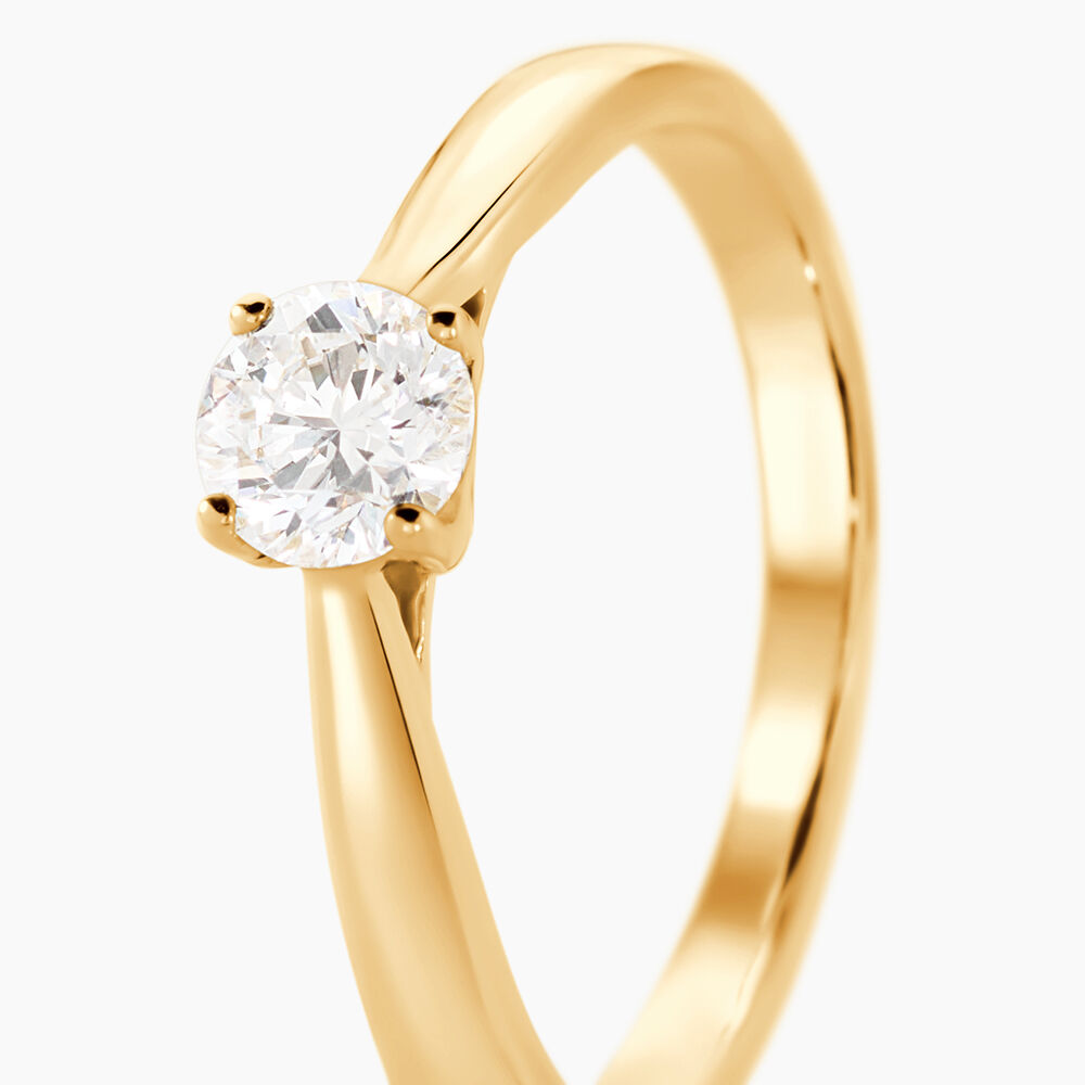 Solitaire Vicoeuria Ld Or Jaune Diamant Synthetique Blanc - Parures de mariage Femme | Marc Orian