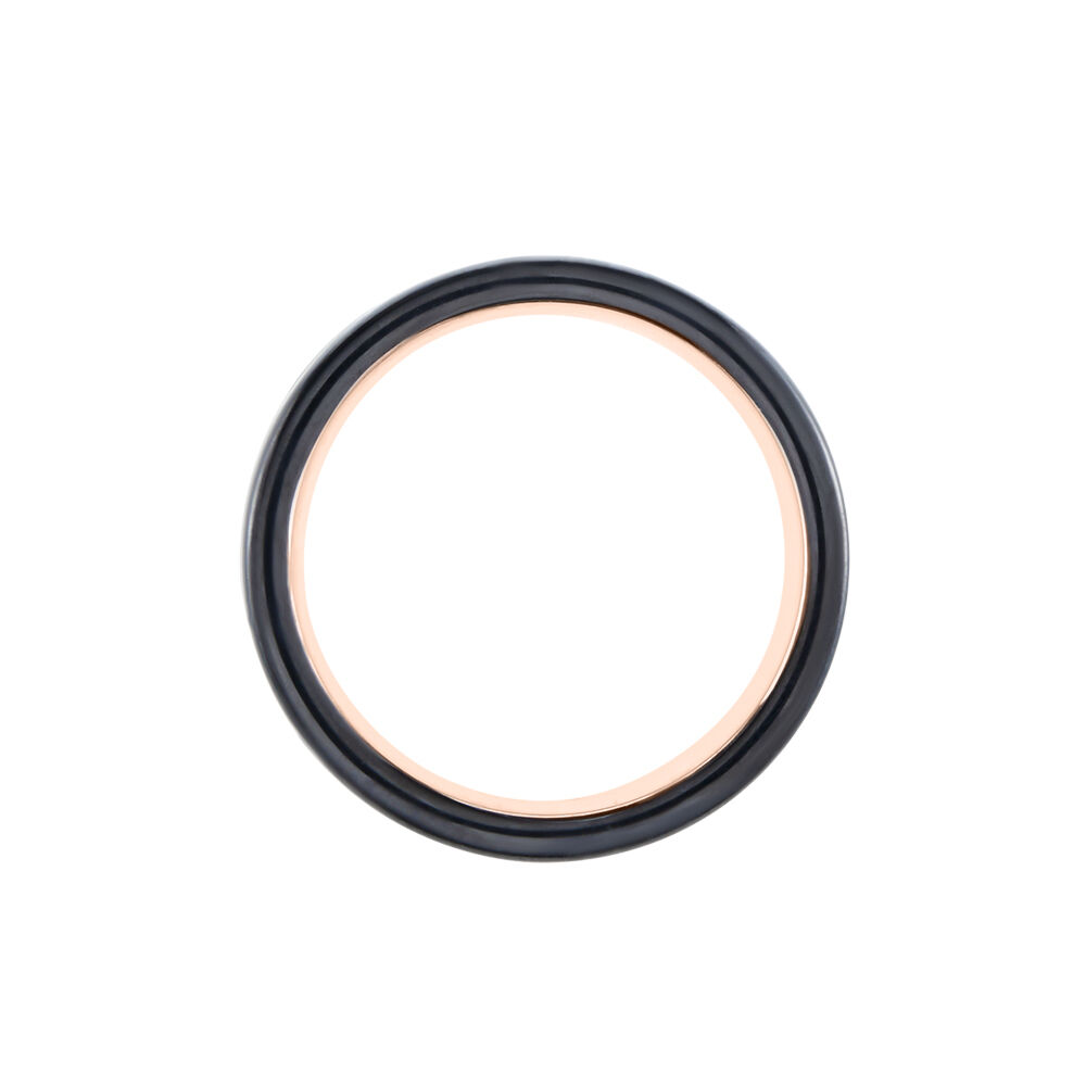 Bague Jourdan Echo Tungstene Tricolore Blanc / Rose / Noir - Bagues grosses Homme | Marc Orian