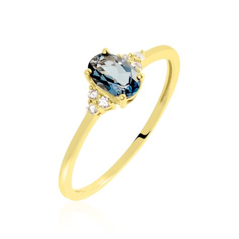 Bague Or Jaune Diapré Topaze Et Oxydes De Zirconium - Bagues pierres fines Femme | Marc Orian