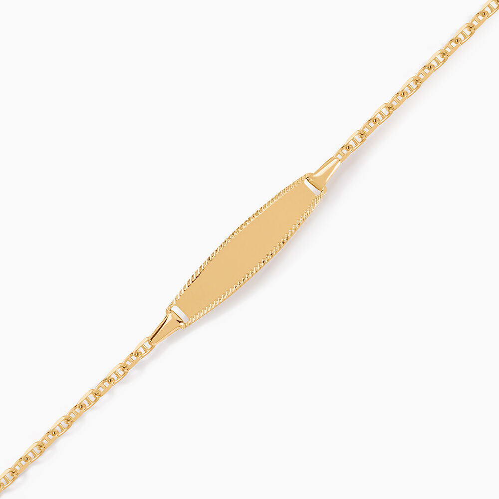 Bracelet Identit&eacute; Fanelia Maille Marine Or Jaune - Gourmettes Enfant | Marc Orian