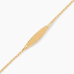 Bracelet Identit&eacute; Fanelia Maille Marine Or Jaune - Gourmettes Enfant | Marc Orian