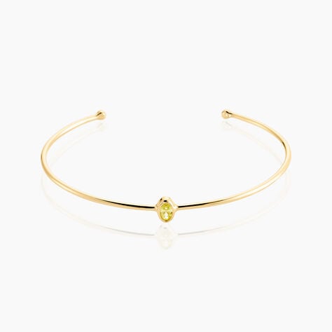 Bracelet Jonc Ottila Plaque Or Jaune Oxyde De Zirconium - Bracelets joncs Femme | Marc Orian