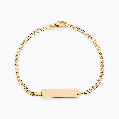 Bracelet Identit&eacute; Fanelia Maille Marine Or Jaune - Gourmettes Enfant | Marc Orian