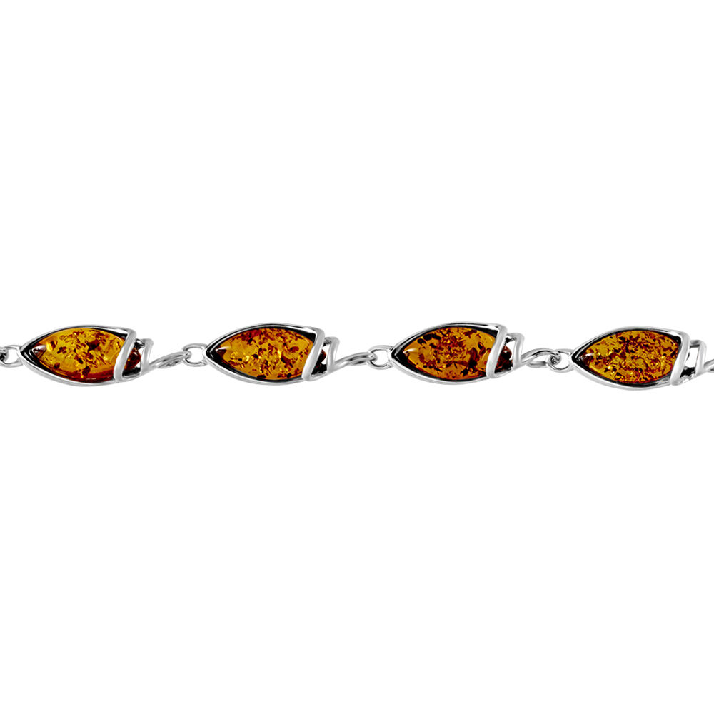 Bracelet Argent Blanc Dallal Ambres - Bracelets cha&icirc;nes Femme | Marc Orian