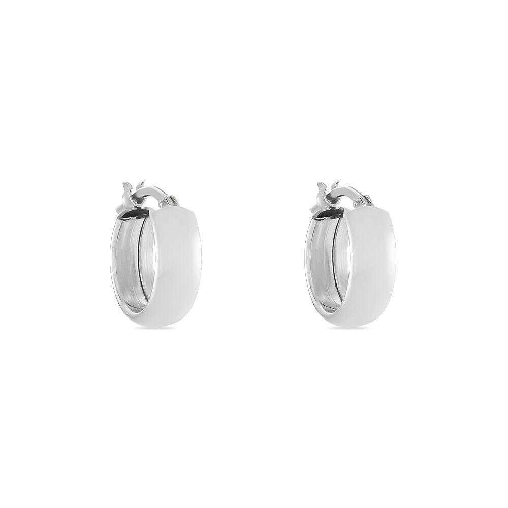 Créoles Lisa Argent Blanc - Créoles Femme | Marc Orian