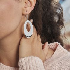 Boucles D'oreilles Pendantes Hilarius Acier Blanc - Boucles d'oreilles Pendantes Femme | Marc Orian