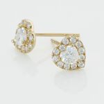 Boucles D'oreilles Puces Or Jaune Festuca Oxydes De Zirconium - Puces Femme | Marc Orian