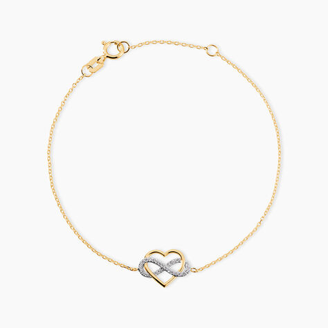 Bracelet Lachina Or Bicolore Oxyde De Zirconium - Bracelets cha&icirc;nes Femme | Marc Orian