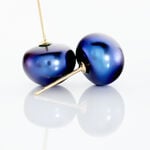 Boucles D'oreilles Puces Micaelle Teintees Or Jaune Perle De Culture - Puces Femme | Marc Orian