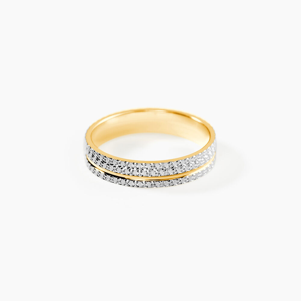 Alliance Rozella Ruban Plat Or Bicolore - Alliances duo Unisex | Marc Orian