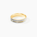 Alliance Rozella Ruban Plat Or Bicolore - Alliances duo Unisex | Marc Orian