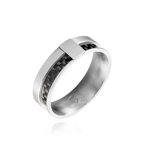 Bague Karly Acier Blanc - Bijoux fantaisie Homme | Marc Orian