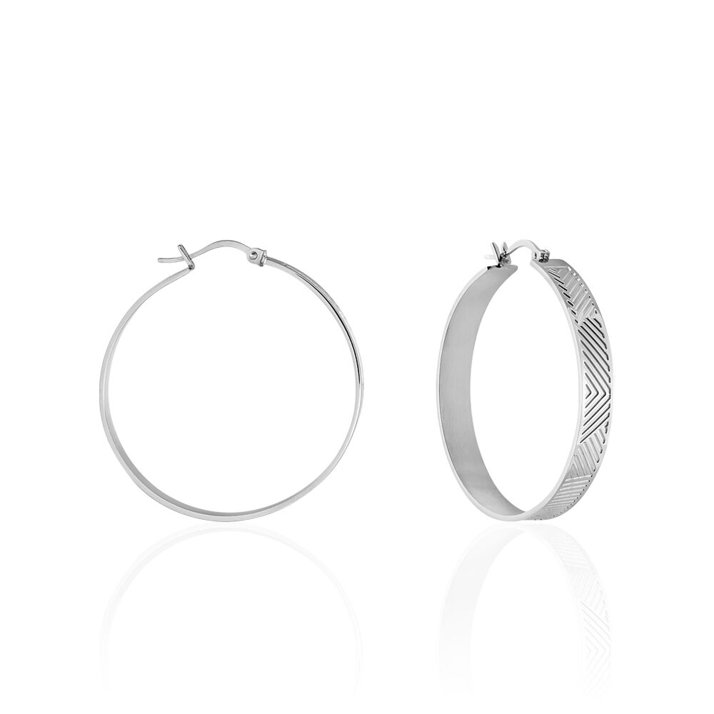 Cr&eacute;oles Sirine Acier Blanc - Cr&eacute;oles Femme | Marc Orian