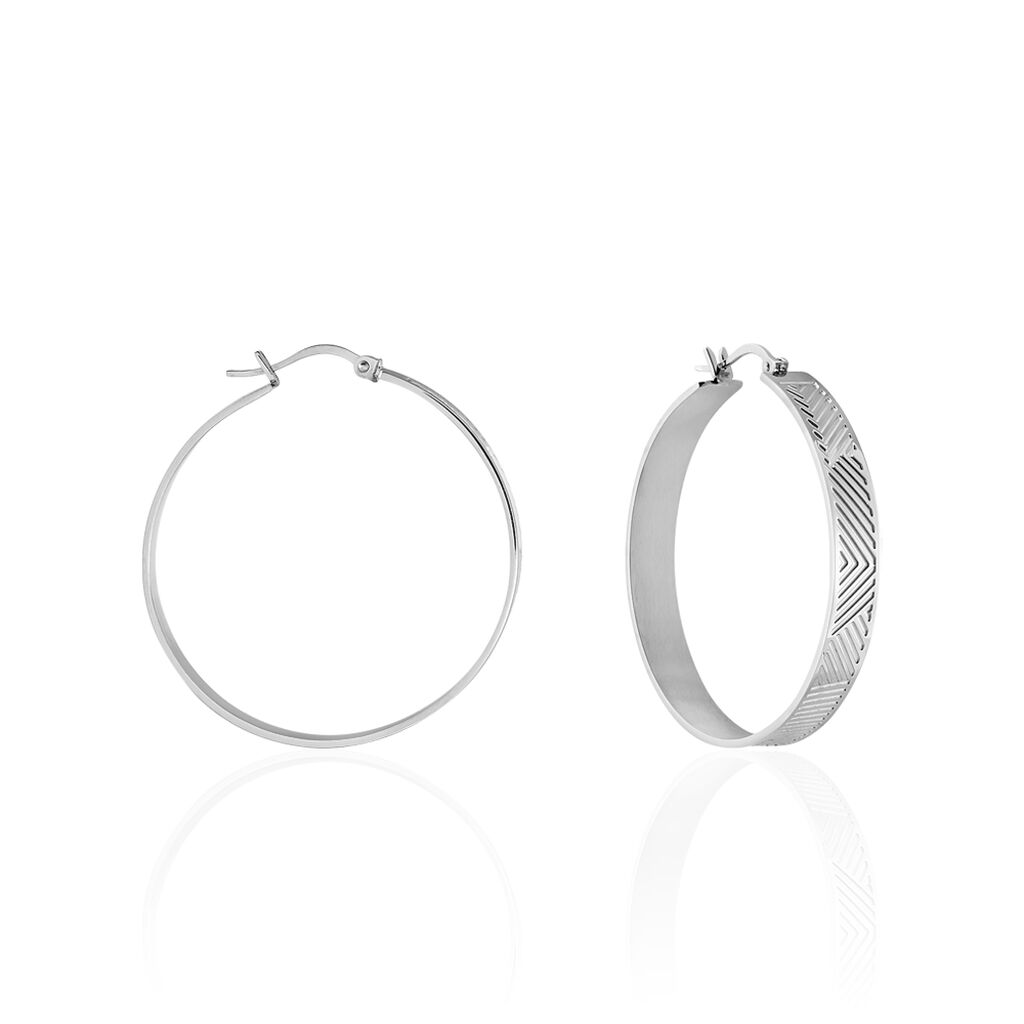 Cr&eacute;oles Sirine Acier Blanc - Cr&eacute;oles Femme | Marc Orian