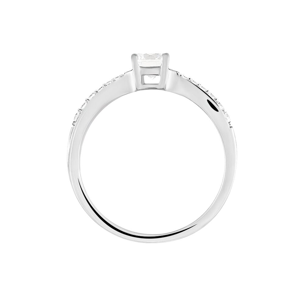 Bague Solitaire Doralicia Argent Blanc Oxyde De Zirconium - Solitaires Femme | Marc Orian