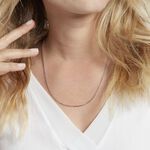 Cha&icirc;ne Claudine Maille For&ccedil;at Argent Blanc - Colliers fantaisie Famille | Marc Orian