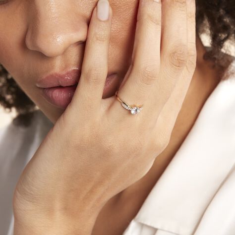 Bague Filipa Or Bicolore Oxyde De Zirconium - Bagues Solitaire Femme | Marc Orian