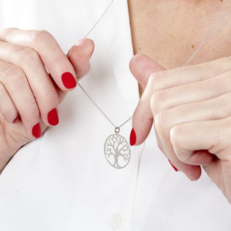 Collier Sautoir Philana Argent Blanc - Sautoirs Femme | Marc Orian