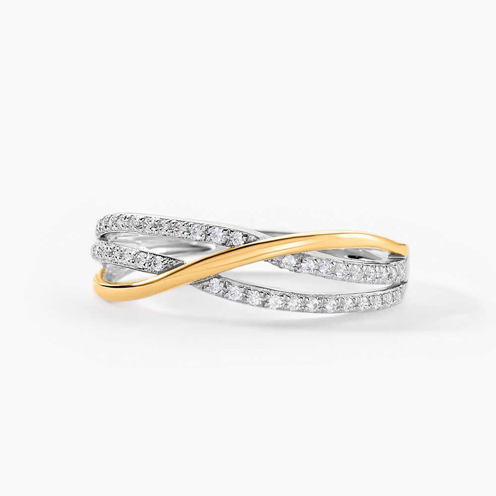 Bague Suelly Or Jaune Argent Blanc Oxyde De Zirconium - Bagues avec pierre Femme | Marc Orian