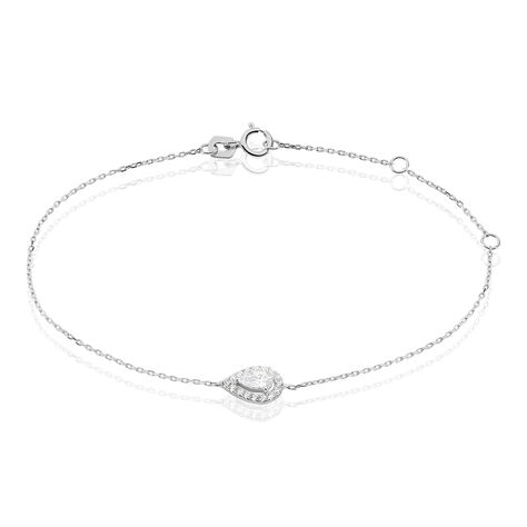 Bracelet Hildana Or Blanc Oxyde De Zirconium - Bracelets chaînes Femme | Marc Orian