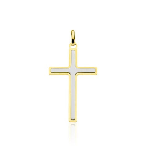 Pendentif Casey Croix Or Bicolore - Pendentifs Famille | Marc Orian