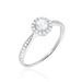 Bague Or Blanc Peony Oxyde De Zirconium - Solitaires Femme | Marc Orian
