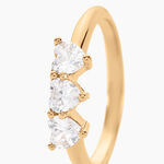 Bague Po&eacute;sie Ros&eacute;e Plaque Or Jaune Oxyde De Zirconium - Bijoux fantaisie Femme | Marc Orian