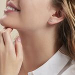 Boucles D'oreilles Puces Josue Argent Blanc Oxyde De Zirconium - Puces Femme | Marc Orian