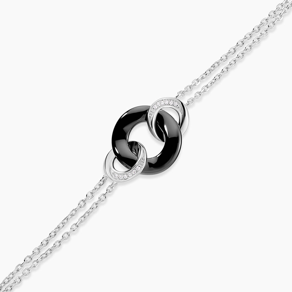 Bracelet Lola Cera Argent Blanc C&eacute;ramique Et Oxyde De Zirconium - Bracelets cha&icirc;nes Femme | Marc Orian