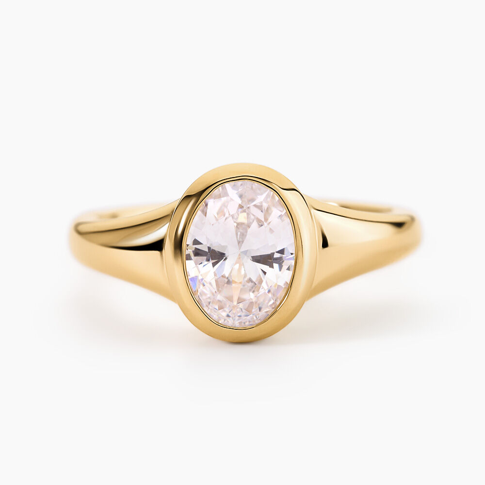 Bague Giovanna Argent Dor&eacute; A L'Or 750/1000 Oxyde De Zirconium - Solitaires Femme | Marc Orian