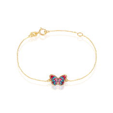 Bracelet Sulivia Papillon Or Jaune - Bracelets chaînes Enfant | Marc Orian