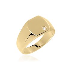 Chevalière Hide Plaqué Or Oxyde De Zirconium - Chevalières Homme | Marc Orian