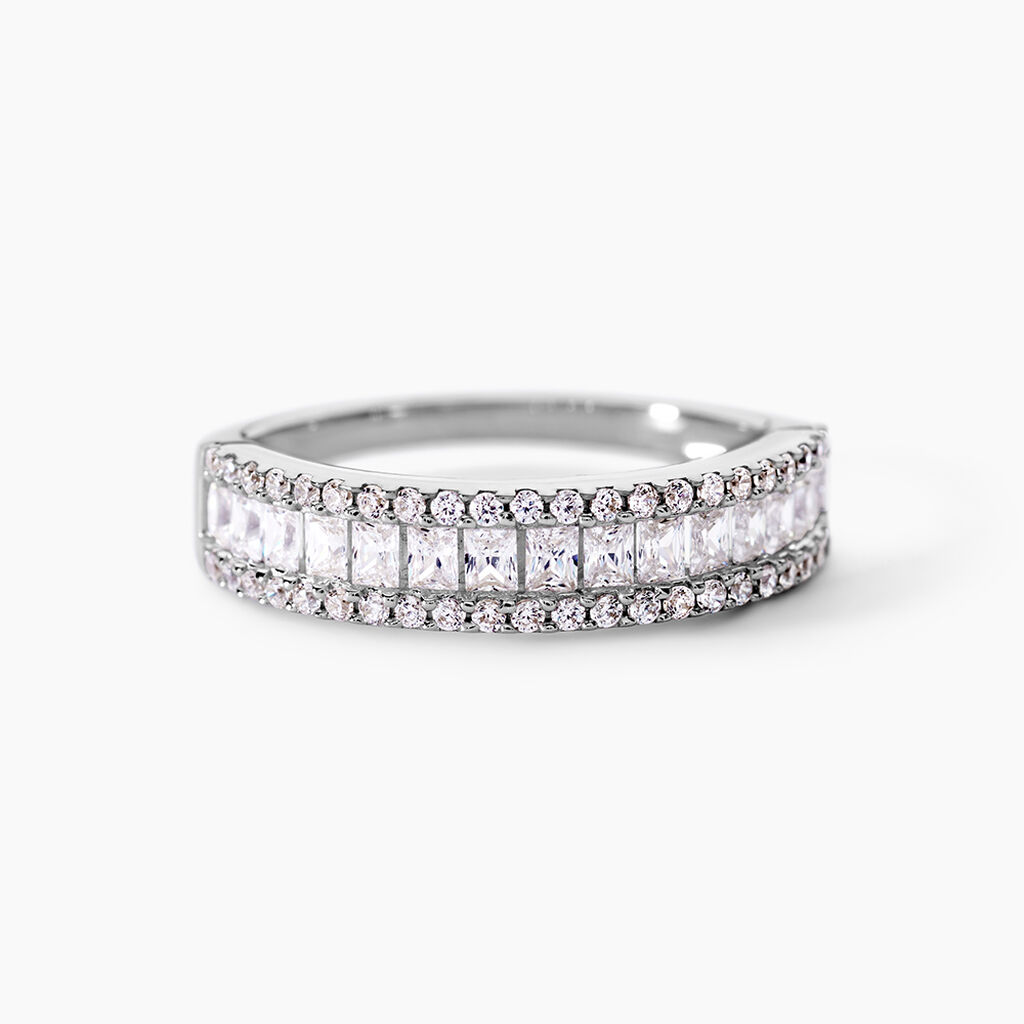 Bague Or Blanc Jacklyn Oxyde De Zirconium - Bagues avec pierre Femme | Marc Orian