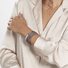 Bracelet Manchette Ouvert Acier Blanc Carron - Bracelets manchettes Femme | Marc Orian