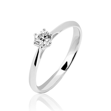 Bague Solitaire Veronika Or Blanc Diamant - Bagues Solitaire Femme | Marc Orian