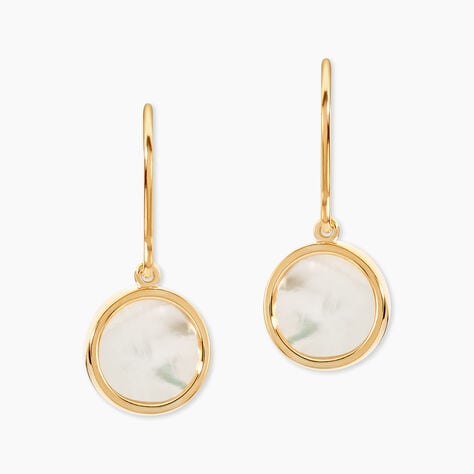 Boucles D'oreilles Pendantes Joana Or Jaune Nacre - Pendantes Femme | Marc Orian